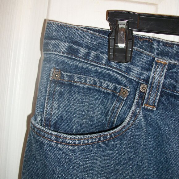 EDDIE BAUER Relaxed Fit Jeans 36x34 100% Cotton Blue Denim 34" Inseam - Picture 4 of 9